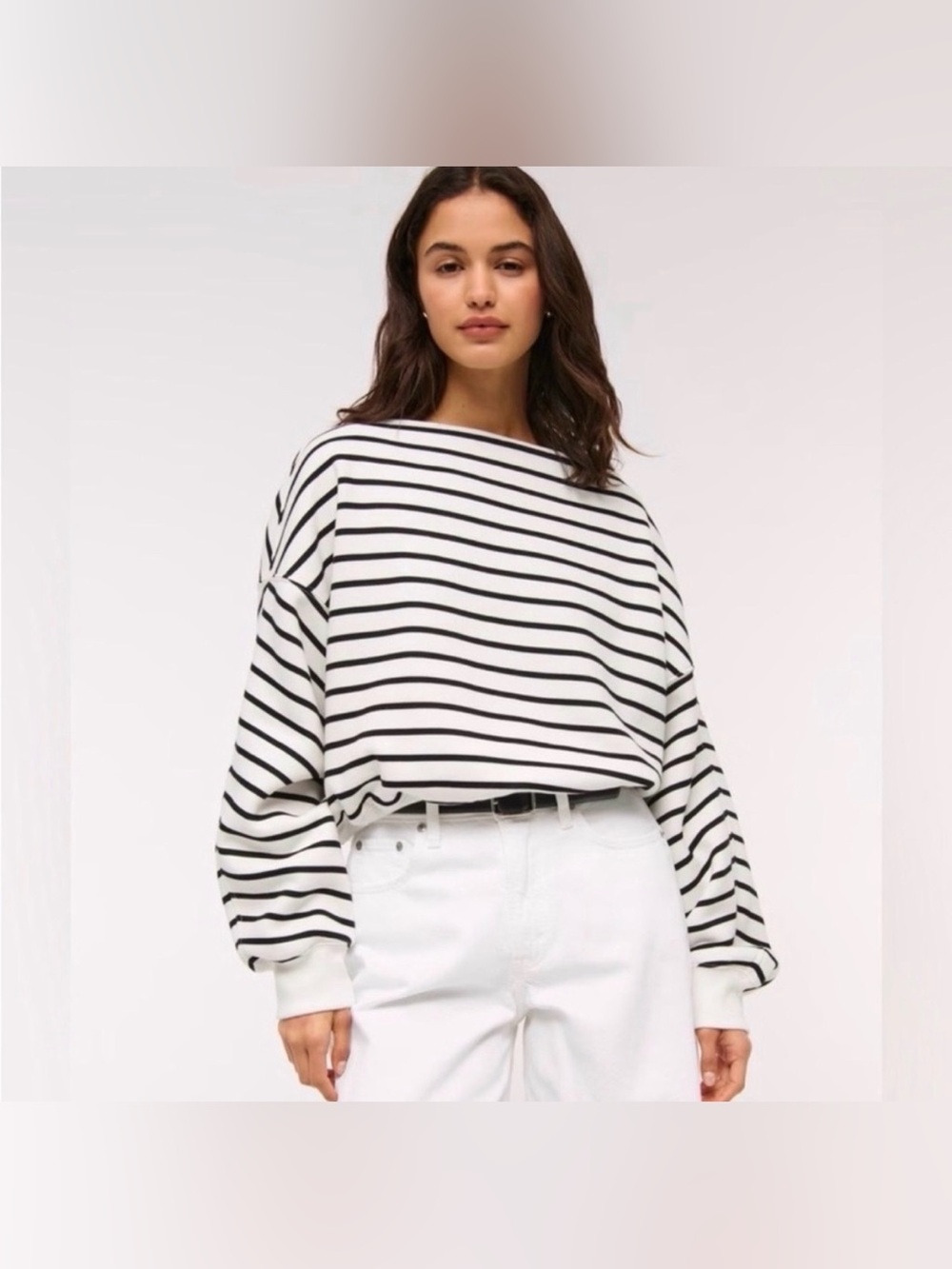 Abercrombie & Fitch Sunday Slash Boatneck Sweatshirt